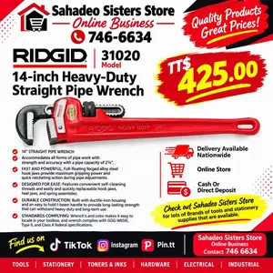 Ridgid 14 inch Pipe Wrench Aluminium, Couva