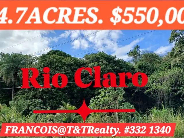 Agricultural land 204732 sq.ft, Sangre Grande