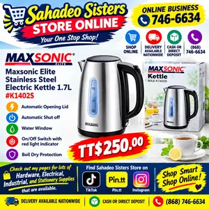 Maxsonic Elite Stainless Steel Electric Kettle 1.7L, Couva