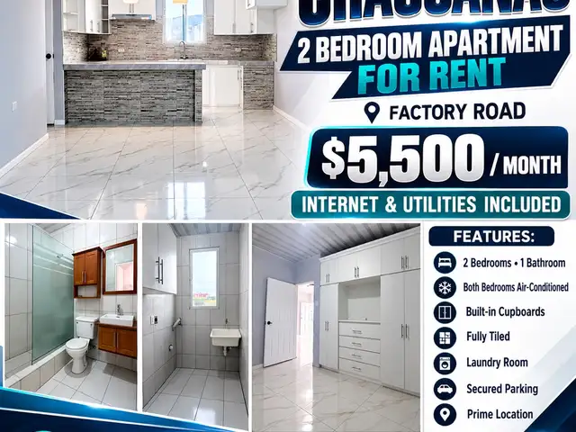 2-bedroom apartment in Chaguanas to rent, Chaguanas