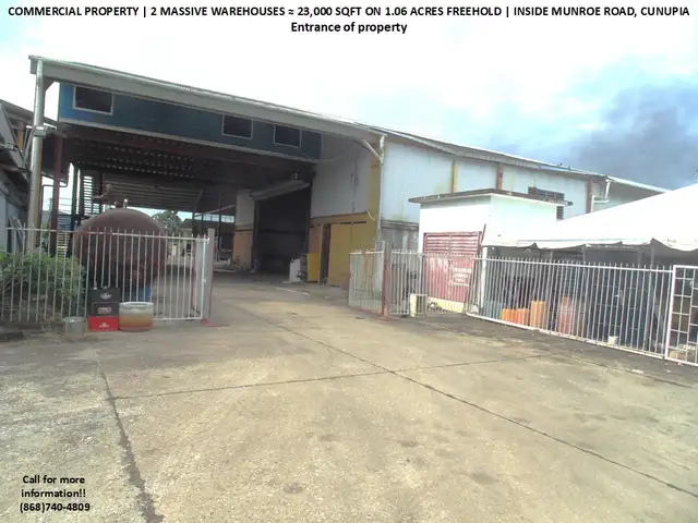 2 MASSIVE WAREHOUSES INSIDE MUNROE RD, Cunupia
