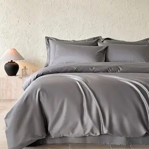 Premium Chinese bed sheets in elegant grey and beige. Beauty and comfort for you, Arima