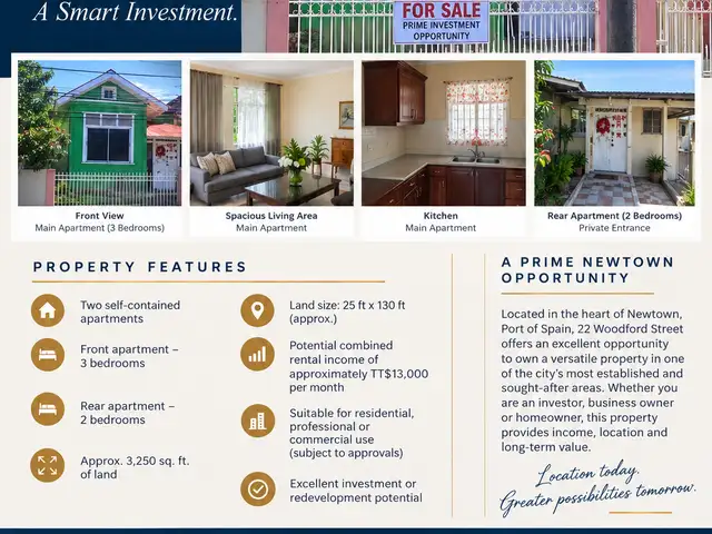 5-bedroom apartment in Newtown for sale, Port of Spain