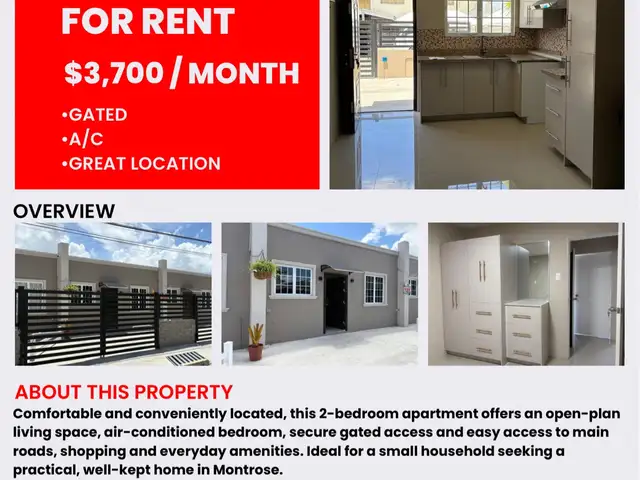 2-bedroom apartment in Montrose to rent, Chaguanas