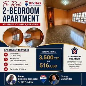 2-bedroom apartment in Barataria to rent, Barataria