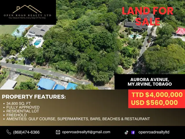 Residential land 34600 sq.ft, Mt. Irvine