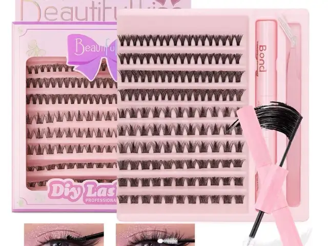 DIY Lash Extension Kit , Eyelashes,Lashes,Cluster Lashes 10-16mm Mixed Lengths W, Couva