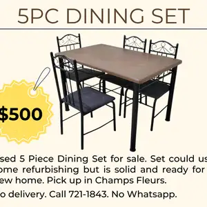 5pc Dining Set, Champs Fleurs