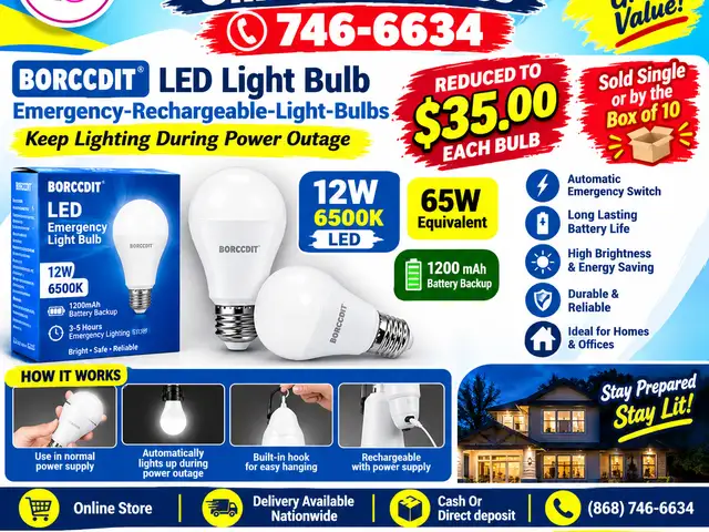 BoRccdit LED Lights rechargeable, Couva