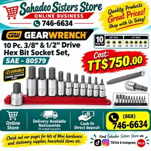 Gearwrench 10pcs Hex Bit Socket Set, Couva