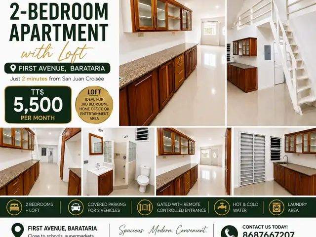  2-bedroom apartment in Barataria to rent, Barataria