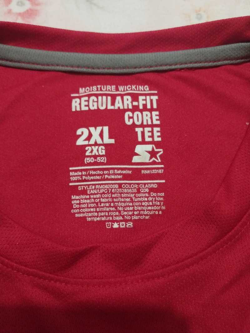 starter moisture wicking regular fit core tee