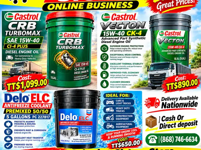 Castrol Turbomax Castrol Vectron and Chevron Delo Coolant, Couva