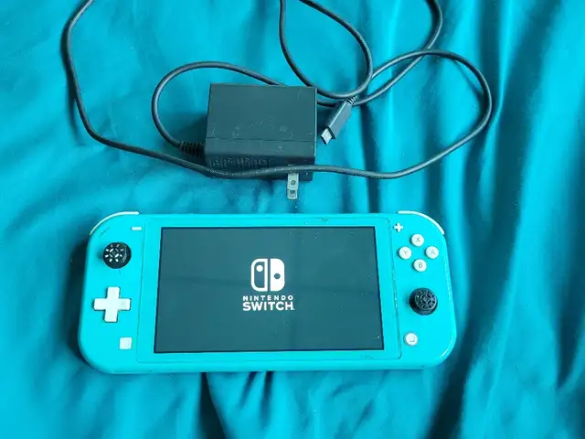 Turquoise Nintendo Switch Lite with USB Controller, Arima