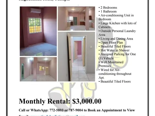2-bedroom apartment in Off Raghunanan Road, Cunupia to rent, Cunupia