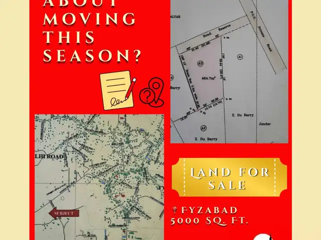 Residential land 5000 sq.ft, Fyzabad