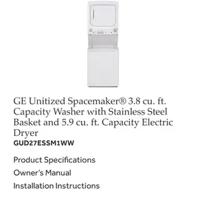GE Washer/Dryer combo, Piarco