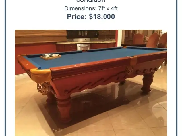 Hand made pool table . Collectors item . One of a kind . Excellent., Victoria Gardens