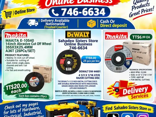 Makita and Dewalt Cutting Disc, Couva