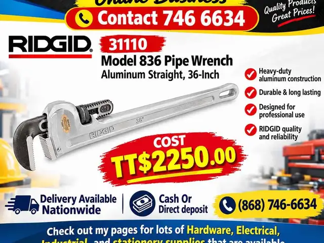 Ridgid 36inch Pipe Wrench Aluminium, Couva