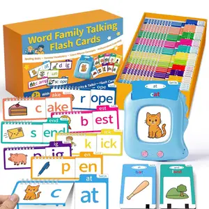 Phonics Flip Book & Talking Flash Cards, Word Family Build Book Set, Arima