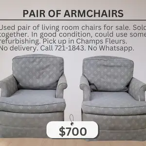 Pair of Armchairs, Champs Fleurs
