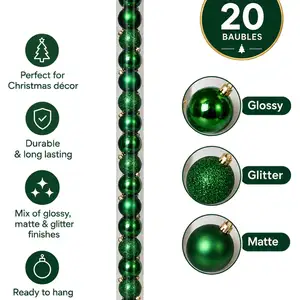 Green Christmas Baubles, Chaguanas
