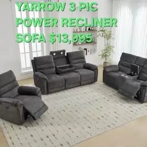 YARROW 3 PIECE SOFA SET, Maraval