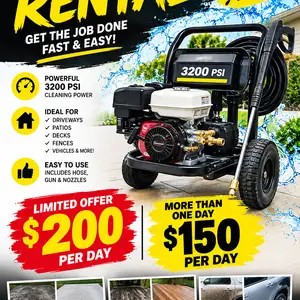 Pressure Washer Rental, Arima