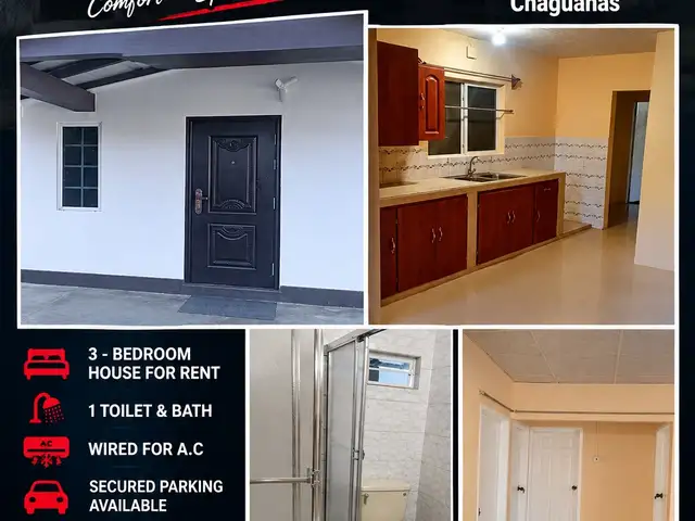3-bedroom house in Gentian Park Edinburgh 500 to rent, Chaguanas