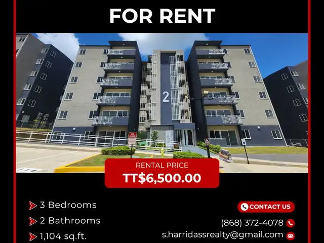 3-bedroom apartment in City Heights, San Fernando to rent, San Fernando