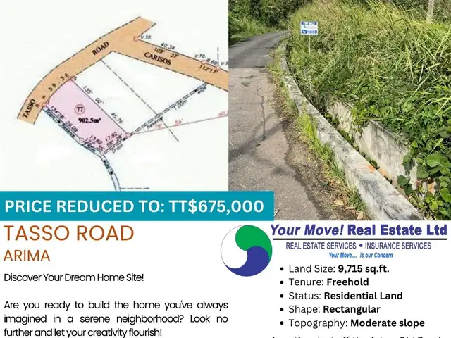 Residential land 9715 sq.ft, Arima
