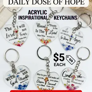 Acrylic inspirational keychains limited stock, Charlieville