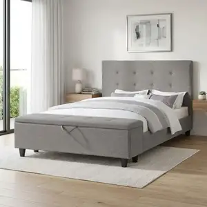 Bed frame - Queen with attached ottoman, Curepe