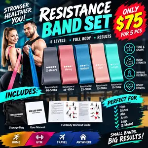 Resistance bands 5pc set, Charlieville
