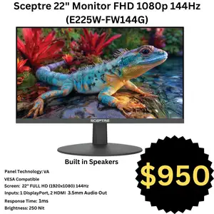Sceptre 22inch Gaming Monitor, St. Augustine