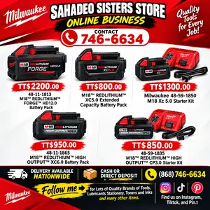 Milwaukee Batteries and Chargers, Couva