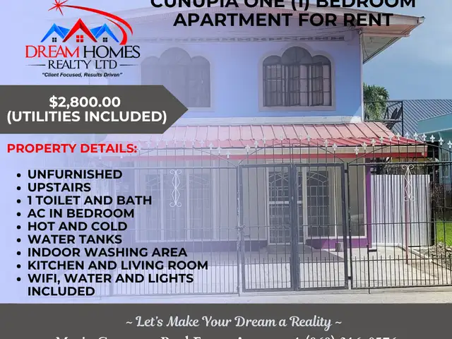 1-bedroom apartment in Southern Main Road, Cunupia to rent, Cunupia