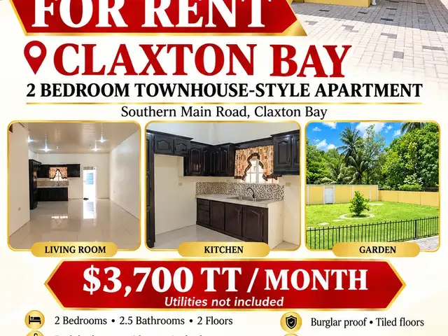2-bedroom apartment in SMR Claxton Bay to rent, Claxton Bay