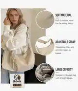 Crossbody Bags for Women, Casual Shoulder Half Moon Bag, Large Capacity Dumpling, Couva - 5