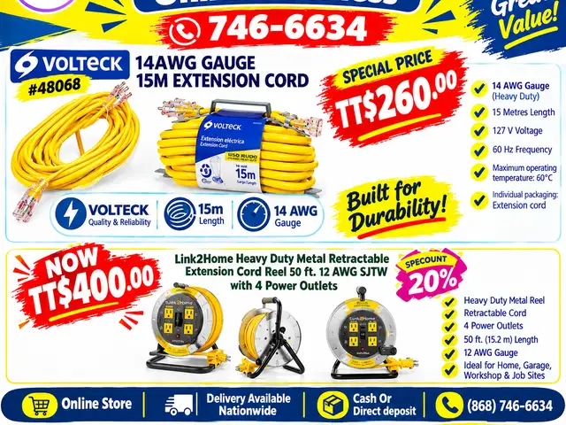 EXTENSION Cord 15m, Couva