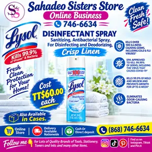 Lysol Disinfectant Spray, Sanitizing, Antibacterial Spray, For Disinfecting and, Couva
