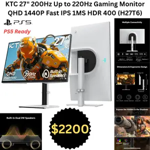 KTC 27inch 1440p 200hz Gaming Monitor, St. Augustine