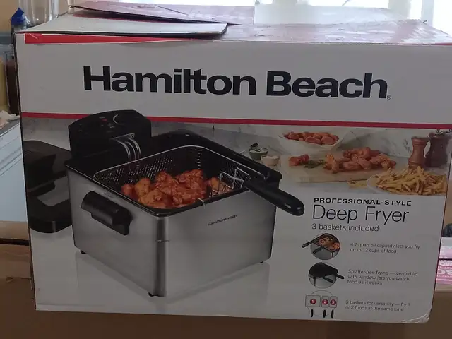 3 basket deep fryer, Arima