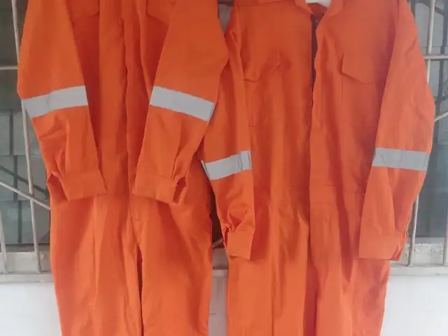 New flame resistant coverall with reflectors,, Charlieville