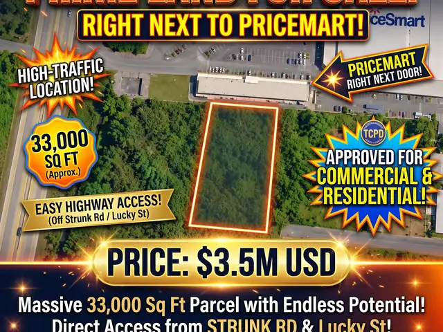 Commercial land 33000 sq.ft, La Romain