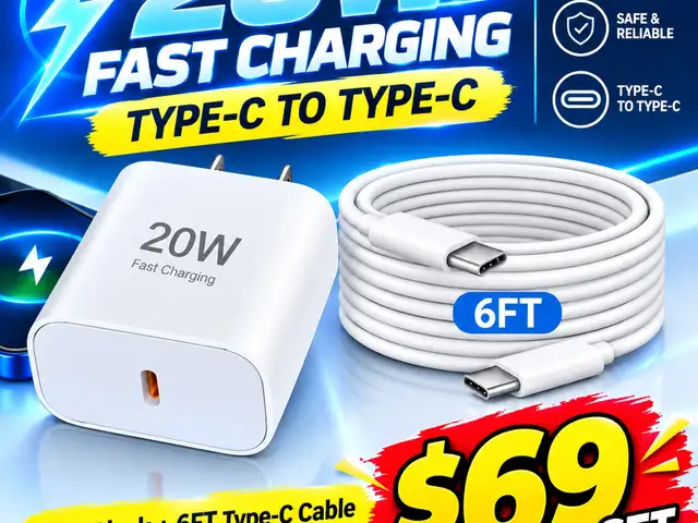 Type c charger and block, Charlieville