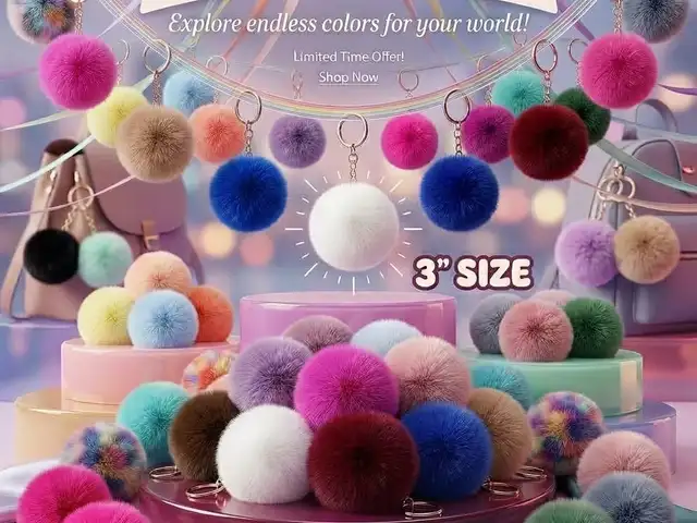 Puff ball keychains, Charlieville