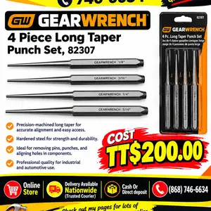 Gearwrench 4pc Long Taper Punch Set 82307, Couva