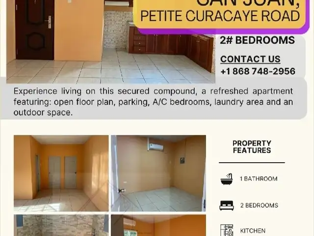 2-bedroom apartment in Petite Curacaye to rent, Santa Cruz